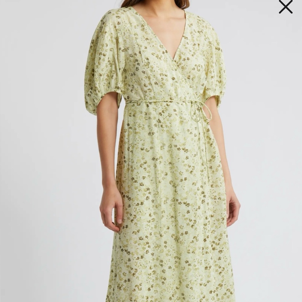 Madewell Light Green Floral Maxi Dress